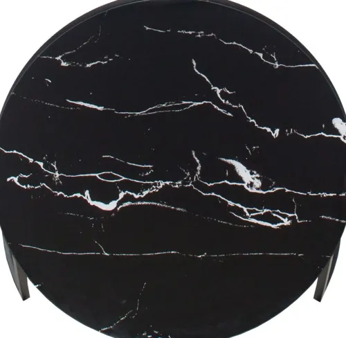 Stoliki|Stoliki I Ławy Do Salonu*CN-160 Stolik kawowy 80cm Marbi 9 (czarny-marmur)