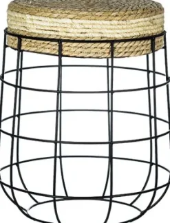 Stoliki|Stoliki*CN-94 Stolik metalowy Flora 8 z blatem z trawy hiacyntowej