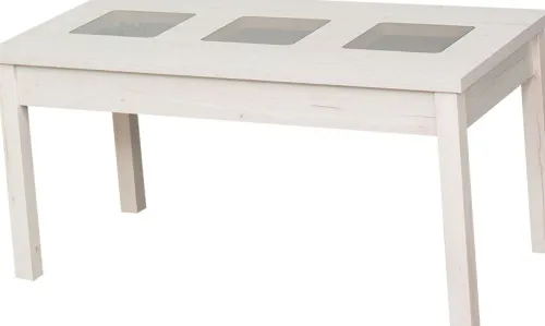 Stoliki|Stoliki*Bodzio Stolik prostokątny ze szkłem 120cm (dąb Soma perłowy)