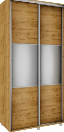 Wysokie Szafy|Szafy Z Lustrem*Bodzio Szafa przesuwna lustra 100cm (dąb soma ciemny)