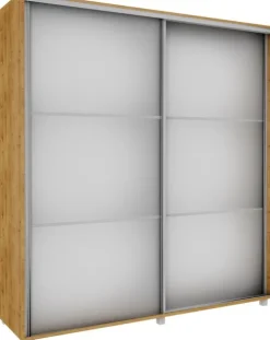 Wysokie Szafy|Szafy Z Lustrem*Bodzio Szafa przesuwna 3xlustra 200cm (dąb Soma ciemny)