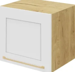 Szafki Kuchenne Wiszące|Szafki Kuchenne*Bodzio Szafka 50x36 nad okap Laurencja (biały lakier mat/dąb Soma ciemny)