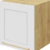 Szafki Kuchenne Wiszące|Szafki Kuchenne*Bodzio Szafka 50x43 nad okap teleskopowy Laurencja (biały lakier mat/dąb Soma ciemny)