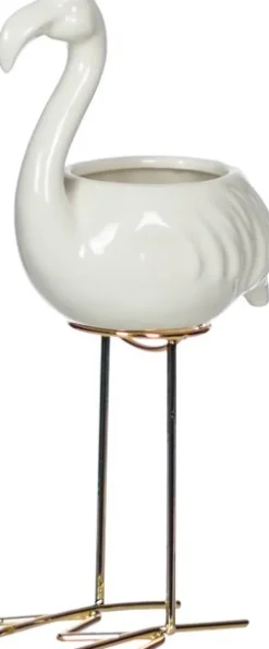 Dekoracje - Ozdoby*CN-120 Szkatułka flaming Goldi 27 (biało/złoty)