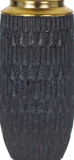 Wazony, Doniczki I Kosze Na Kwiaty*CN-164 Wazon ceramiczny Konti 27 (czarny/złoty)