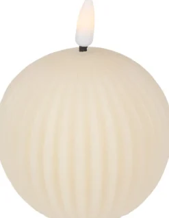 Lampki Nocne, Lampiony I Świece*CN-263 Świeca woskowa LED duża Cozy Light 58 (kremowy)