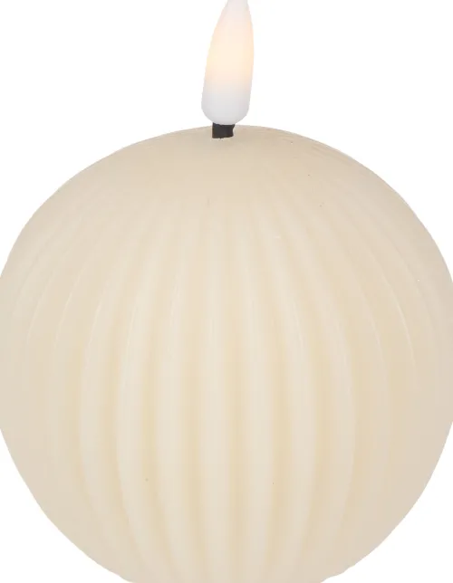Lampki Nocne, Lampiony I Świece*CN-263 Świeca woskowa LED duża Cozy Light 58 (kremowy)