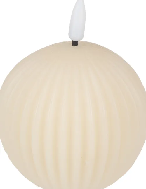 Lampki Nocne, Lampiony I Świece*CN-263 Świeca woskowa LED duża Cozy Light 58 (kremowy)