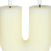 Lampki Nocne, Lampiony I Świece*CN-257 Świeca woskowa LED w kształcie litery U Cozy Light 53 (kremowa)