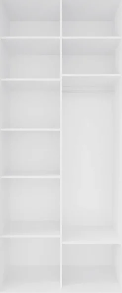 Wysokie Szafy|Szafy Z Lustrem*Bodzio Wysoka szafa przesuwna 100 cm lustra (biały mat)