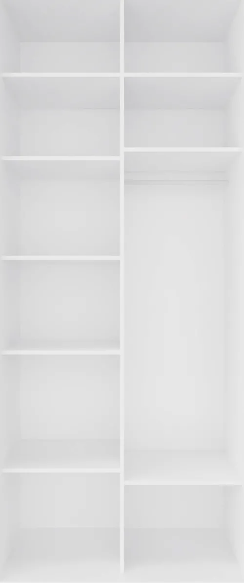 Wysokie Szafy|Szafy Z Lustrem*Bodzio Wysoka szafa przesuwna 100 cm lustra (biały mat)