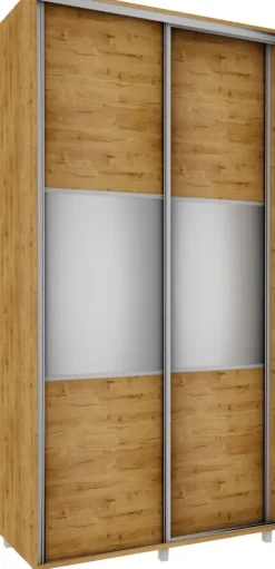 Wysokie Szafy|Szafy Z Lustrem*Bodzio Wysoka szafa przesuwna lustra 120cm (dąb soma ciemny)
