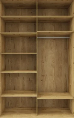 Wysokie Szafy|Szafy Z Lustrem*Bodzio Wysoka szafa przesuwna lustra 150cm (dąb soma ciemny)