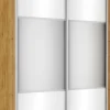 Szafy Z Lustrem|Wysokie Szafy*Bodzio Wysoka szafa przesuwna lustra 120cm (biały połysk/lustro/dąb Soma ciemny)