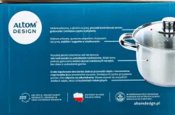 Patelnie I Garnki*PL-2 Zestaw czterech garnków satynowych z pokrywkami Vito