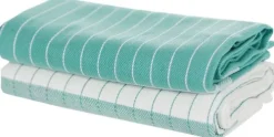 Tekstylia Kuchenne*CN-83 Zestaw dwóch ściereczek kuchennych 4 (biało/miętowy)