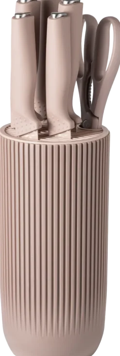 Akcesoria Kuchenne*CN-252 Zestaw noży w bloku Modern Kitchen 7 elem. (różowy)