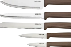 Akcesoria Kuchenne*CN-253 Zestaw noży w bloku Rifle 6elem. (brązowy)