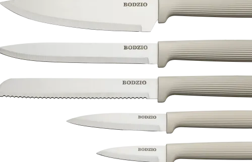 Akcesoria Kuchenne*CN-253 Zestaw noży w bloku Rifle 6 elem. (beżowy)