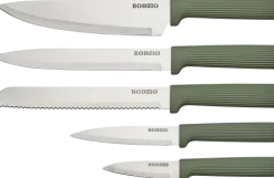 Akcesoria Kuchenne*CN-253 Zestaw noży w bloku Rifle 6elem. (oliwkowy)