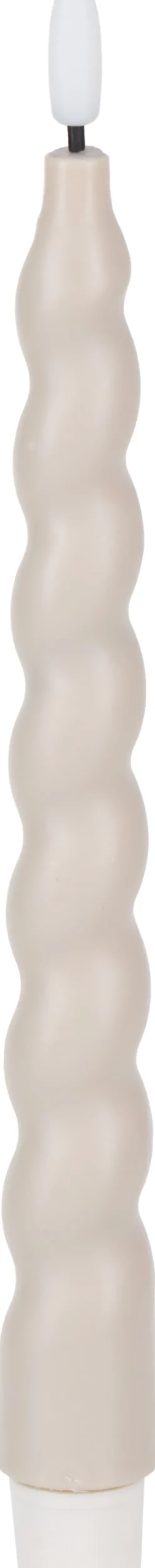 Lampki Nocne, Lampiony I Świece*CN-263 Zestaw 2 świec woskowych LED Cozy Light 4 (beżowy)